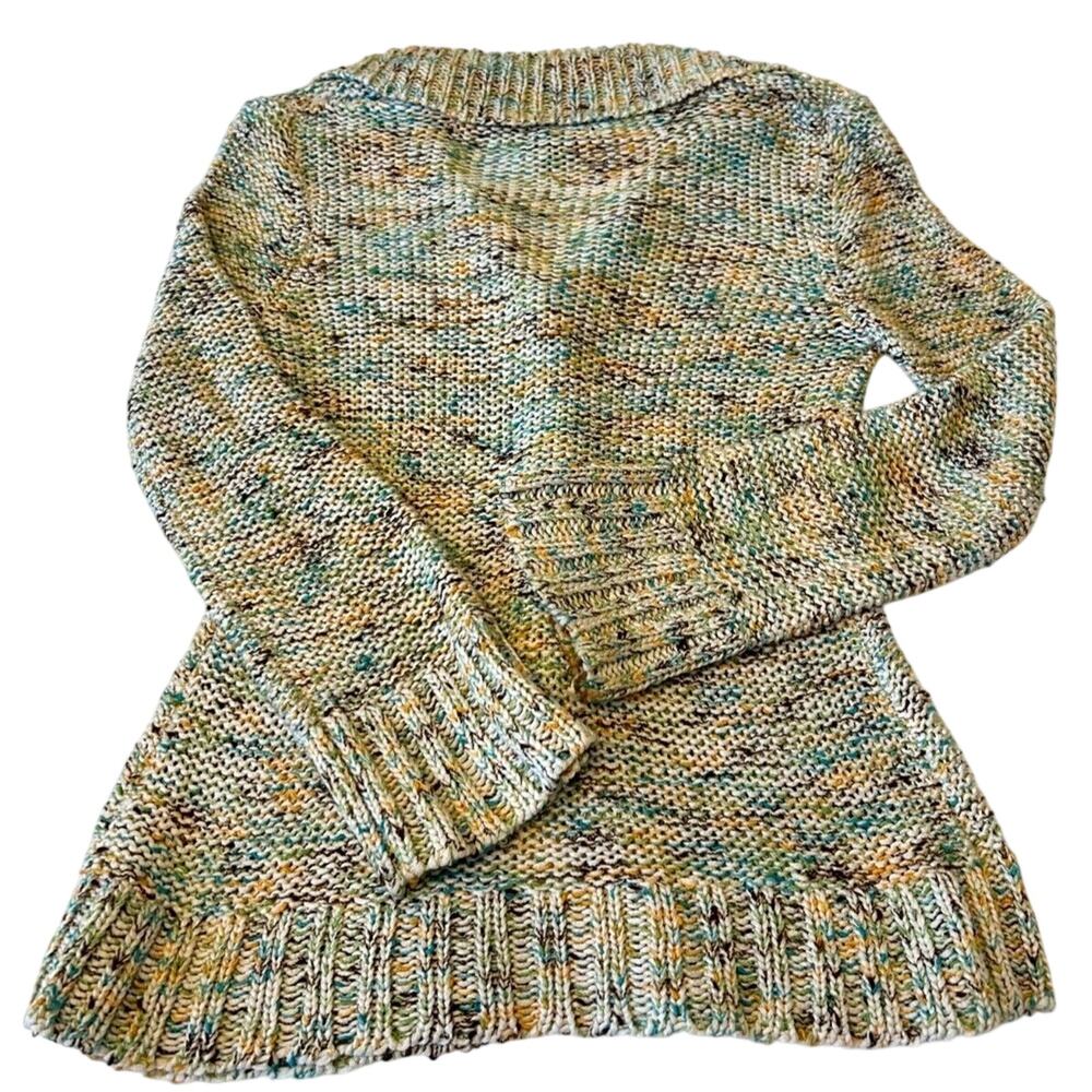 BCBG Maxazria Cardigan Women's M Long Sleeve Knit Button Multicolor Sweater Boho - Picture 2 of 10